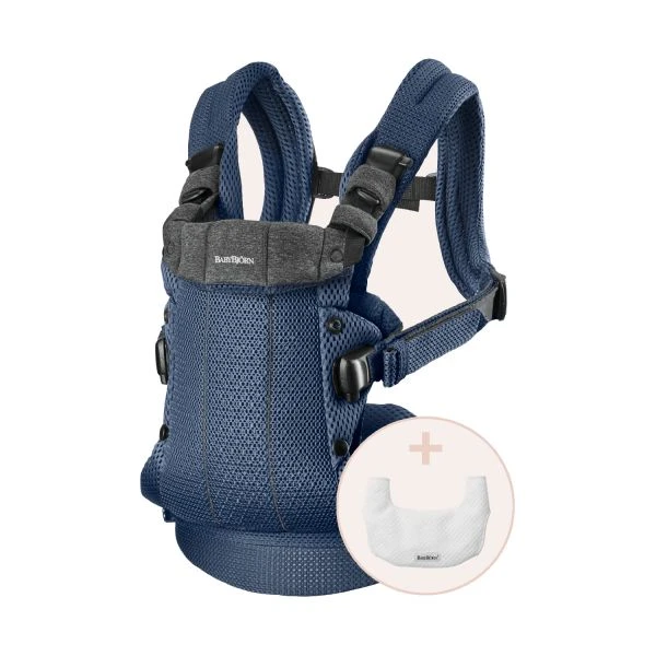 BabyBjörn Harmony 3D Mesh Draagzak Met Slab Marineblauw