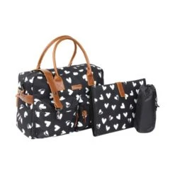 Kidzroom Heart Luiertas Black And White -Winkel Voor Babyreisartikelen kidzroom heart luiertas black and white 1 1 c1fc