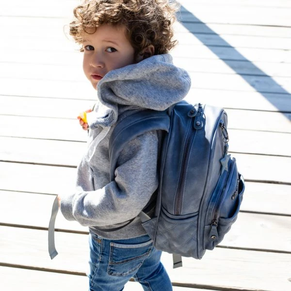 Little Company Mika Quilted Rugtas Blauw 7 Little Company Mika Quilted Rugtas Blauw - Afbeelding 5