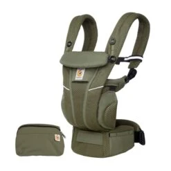 Ergobaby Omni Breeze Draagzak Olive Green -Winkel Voor Babyreisartikelen omni breeze bcz360polive olive green with pouch 0593